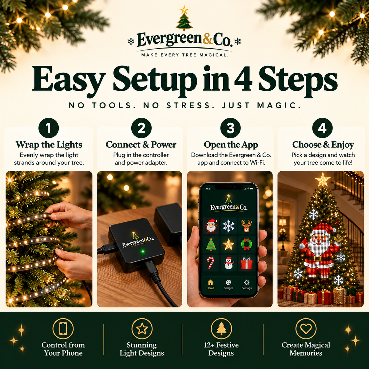 Smart Animated Christmas Tree Lights